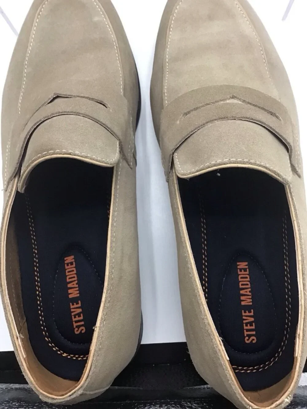 Steve Madden Men's Traviss Crush Back Penny Loafers, Desert, Size 10.5 D